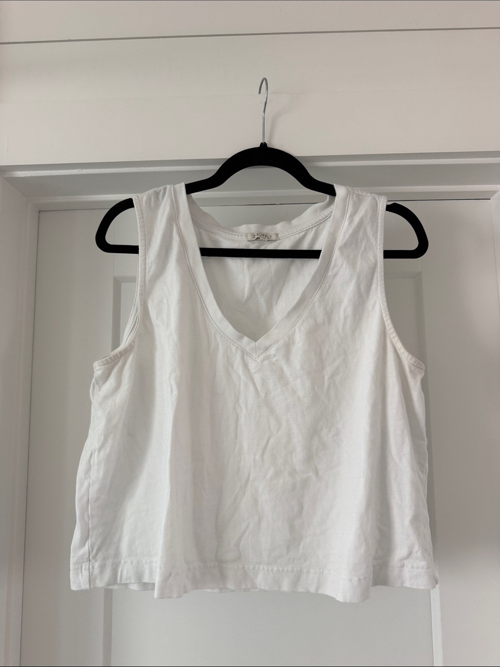 Z supply White V-Neck Cotton Tank Top - Women
